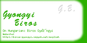 gyongyi biros business card